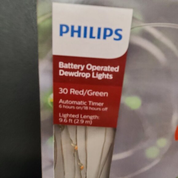 Set of 3 Philips Battery Operated Dewdrop Multi Color Strings Battery Operated - Picture 2 of 7